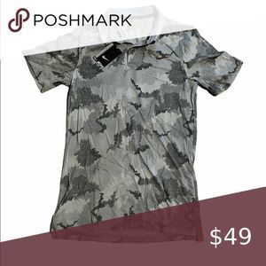 NEW Mens Small-Tall NIKE Golf Polo Shirt Short Sleeve Dri-Fit 802849 013 Gray